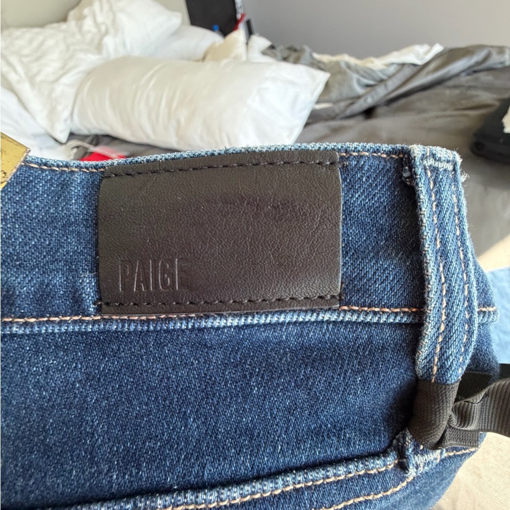 $145 PAIGE Vintage Dark Blue Denim stretch Jeans boot cut size 29  7-9